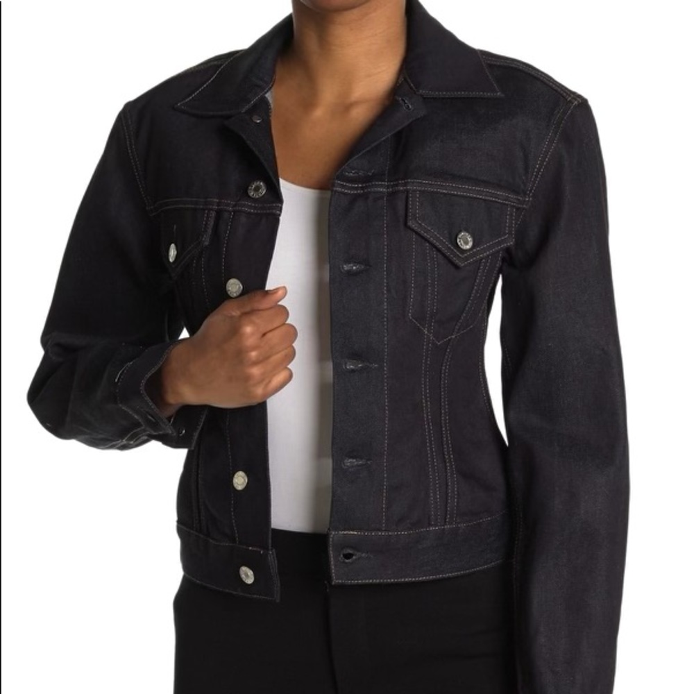 New Helmut Lang Femme Trucker Indigo Denim Jacket - Picture 6 of 14